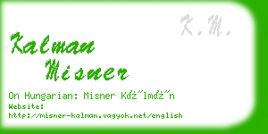 kalman misner business card